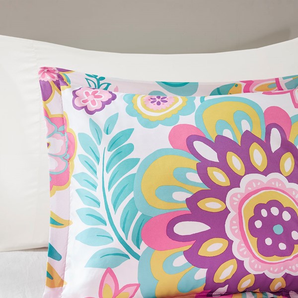 Mi Zone Camille Floral Comforter Set in Pink, Full/Queen MZ10-0561 - Image 4