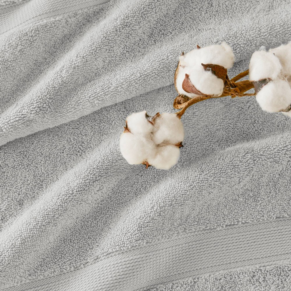 Madison Park Signature 800GSM 100% Cotton 8 Piece Towel Set in Silver, 8-Piece MPS73-191 - Image 5
