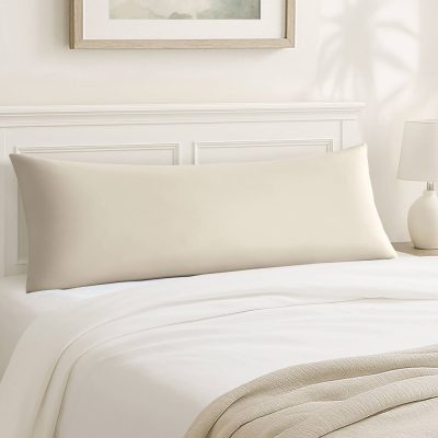 Madison Park Lumi cooling body pillow in Neutral, 11.8" Dia. x 17.25" H MP31-7472