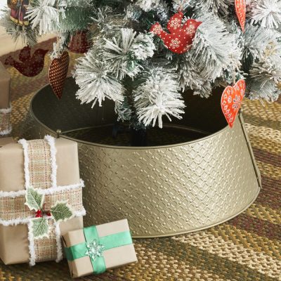 Lattice Metal Tree Collar Antique Gold 7.5x24x24