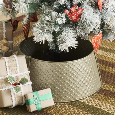 Lattice Metal Tree Collar Antique Gold 8x20x20