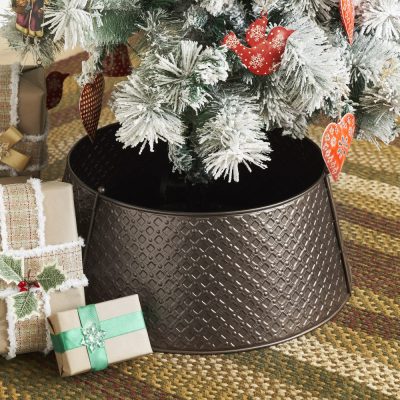 Lattice Metal Tree Collar Bronze 8x20x20