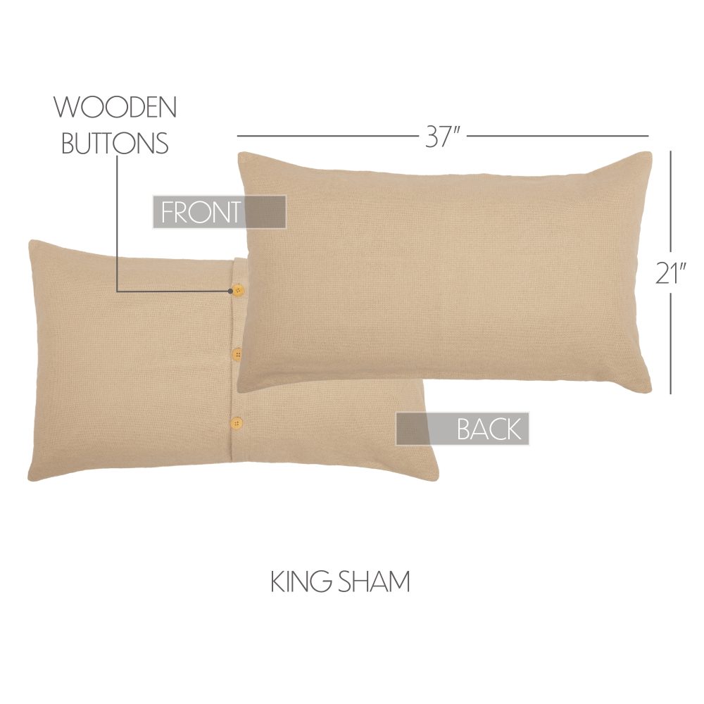 Burlap Vintage King Sham 21x37 Bundle (2-Shams) - Image 4