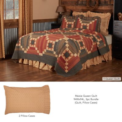 Maisie Queen Quilt 94Wx94L 3pc Bundle (Quilt, Pillow Cases)