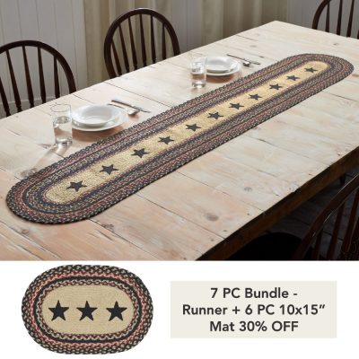 Colonial Star Jute Oval Runner 13x72 (7 PC Bundle)
