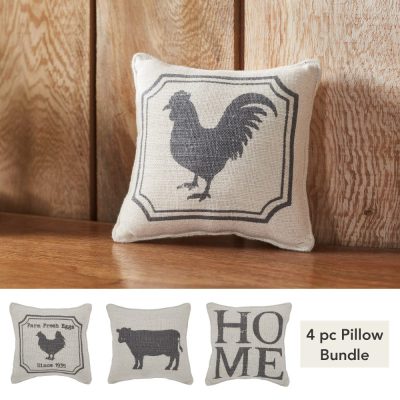 Finders Keepers Silhouette Pillows 6x6 (4PC Bundle)