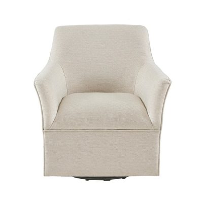 Madison Park Augustine Swivel Glider Chair in Cream, One Size MP103-0602