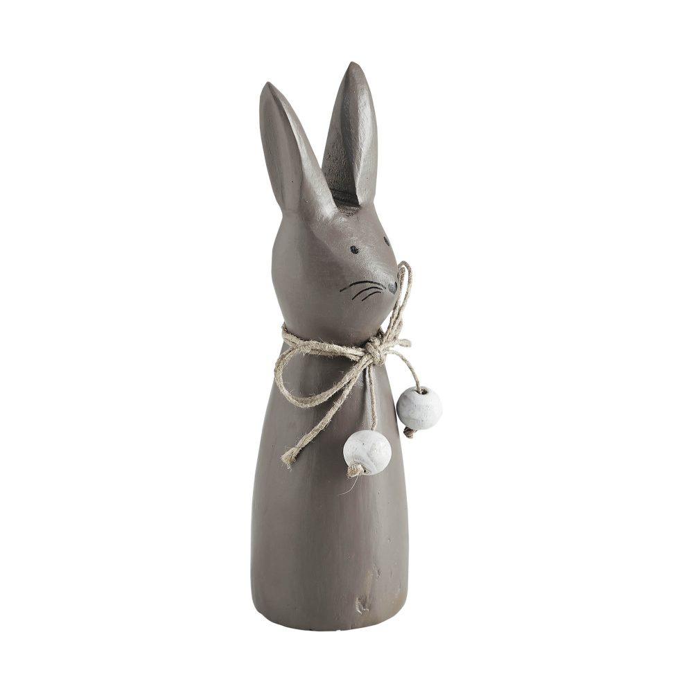 Spring In Bloom Wooden Cone Bunny - Folk Art Style Easter Tabletop Accent - Painted Finish - 6.5 Tall (2PC Bundle) - Image 7