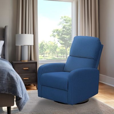 INK+IVY Dakota Power Recliner 3-in-1 with Swivel, Glider, Charging Station in Blue, One Size II103-0609