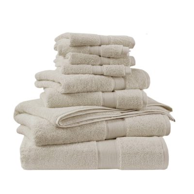 Madison Park Signature 800GSM 100% Cotton 8 Piece Towel Set in Natural, 8-Piece MPS73-190