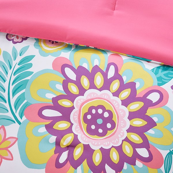 Mi Zone Camille Floral Comforter Set in Pink, Full/Queen MZ10-0561 - Image 5