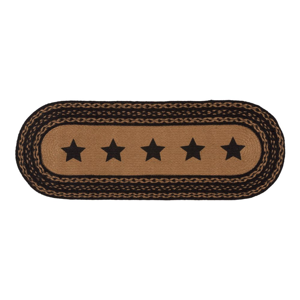 Farmhouse Jute Runner Stencil Stars 13x36 - Image 3