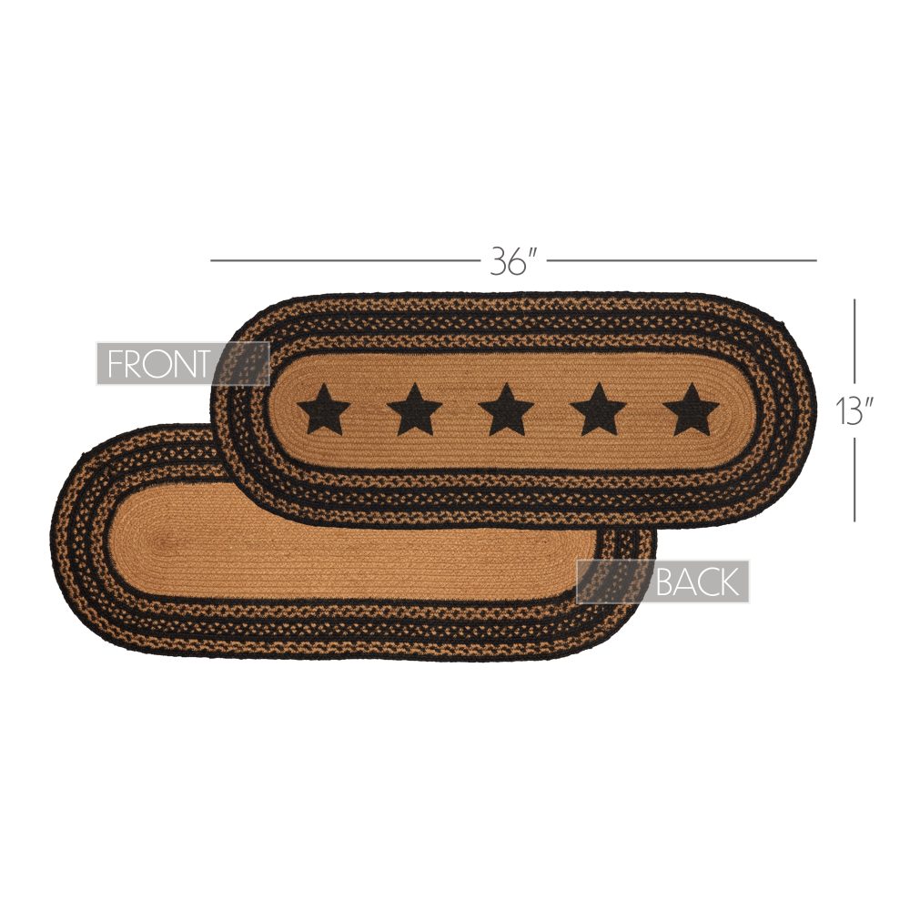 Farmhouse Jute Runner Stencil Stars 13x36 - Image 6