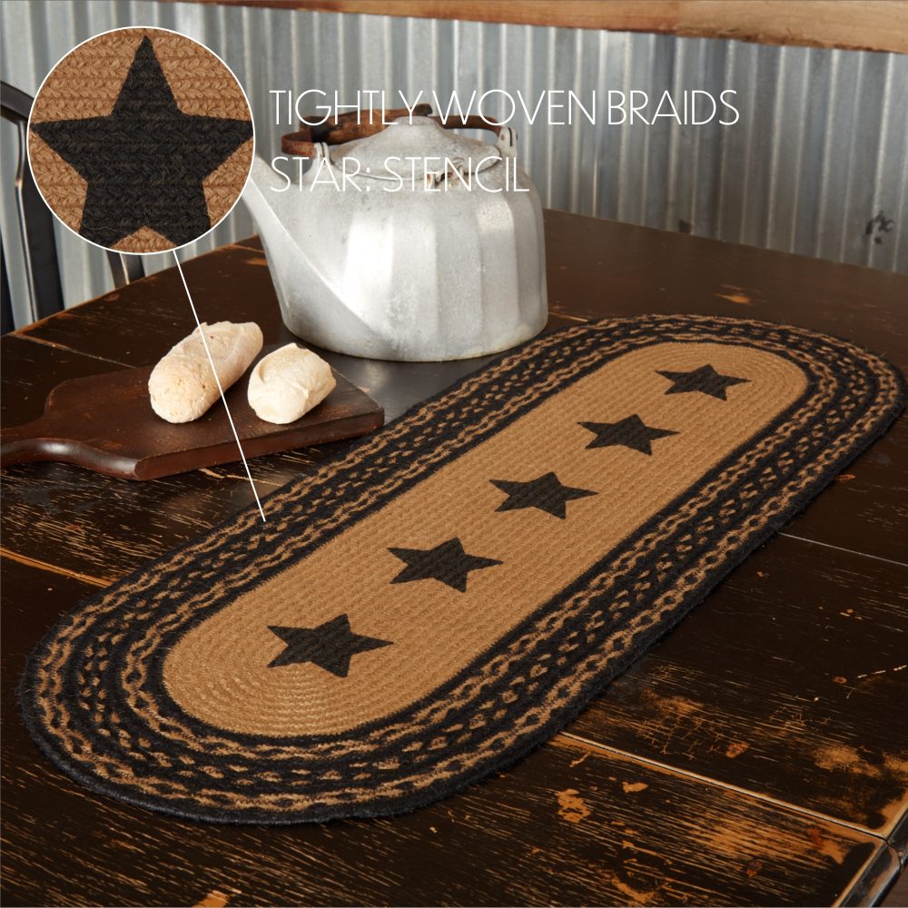Farmhouse Jute Runner Stencil Stars 13x36 - Image 7