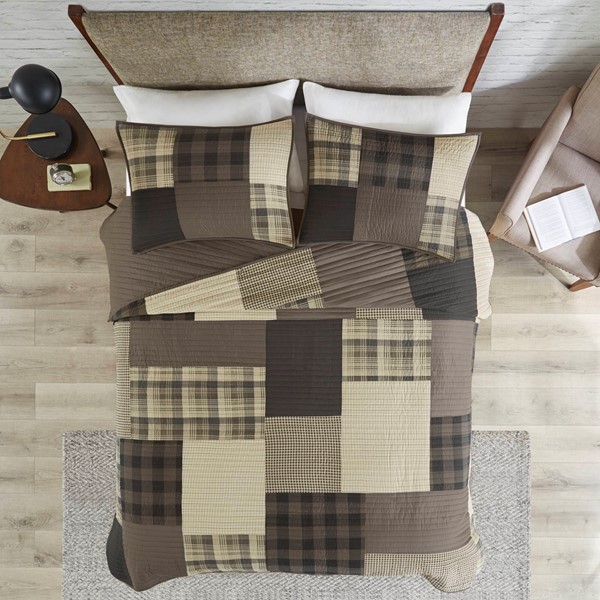 Woolrich Winter Hills Oversized Cotton Quilt Set in Tan, Full/Queen WR14-1728 - Image 7