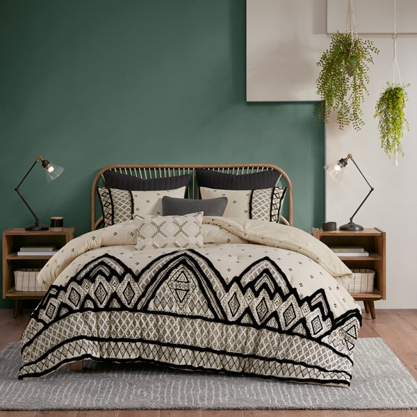 INK+IVY Marta 3 Piece Flax and Cotton Blended Comforter Set in Natural, King/Cal King II10-1109 - Image 2