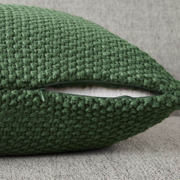 INK+IVY Bree Knit Euro Pillow Cover in Green, 26x26" II21-1306 - Image 4
