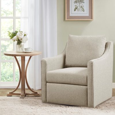 Martha Stewart Christian Swivel Armchair in Natural, One Size MT103-1208