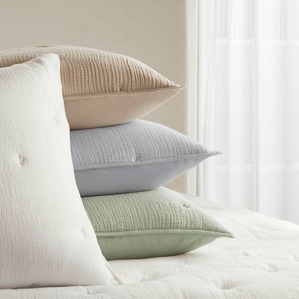 Harbor House Blue Breeze cotton gauze embroidered Euro Sham in Blue, Euro Sham HH11-1892 - Image 6