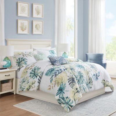 Harbor House Blue Lorelai Cotton Printed 5 Piece Duvet Cover Set, Full/Queen HH12-1622