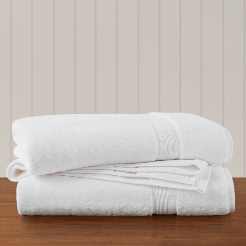 Madison Park Signature 800GSM 100% Cotton Bath Sheet 2 Piece Set in White, 34x68" - 2PK MPS73-432 - Image 2