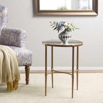 Martha Stewart Lia Oval Accent Table in Antique Bronze, One Size MT120-0025