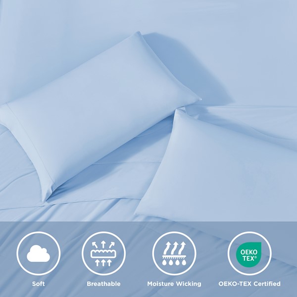Main Street Sublime Serenity Luxury Sheet Set in Ice Blue, King OLX10-0027 - Image 3
