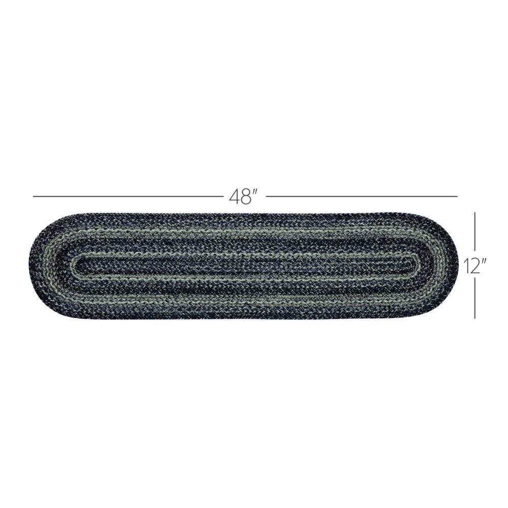 Sawyer Mill Black White Jute Oval Runner 12x48 - Image 3