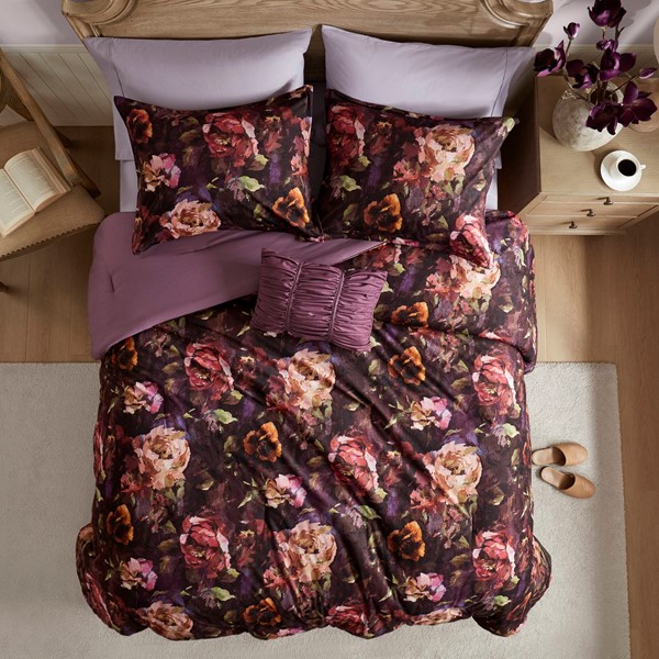 Madison Park Seraphina velvet comforter set in Purple, King MP10-8930 - Image 4