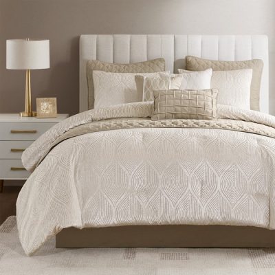 Madison Park Nocturne Comforter Set in Champagne, Cal King MP10-8925