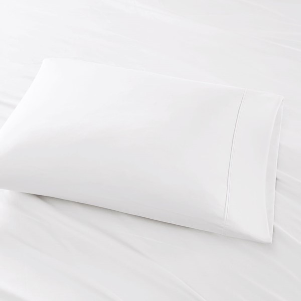 Madison Park 800 Thread Count Cotton Blend Sateen Sheet Set in White, Split King MP20-7157 - Image 3