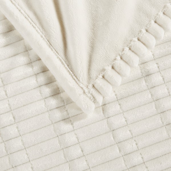 Serta Corded Plush Heated Blanket in Ivory, Full ST54-0283 - Image 2