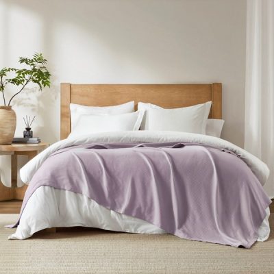 Madison Park Liquid Cotton Blanket in Lilac, Full/Queen MP51N-6026