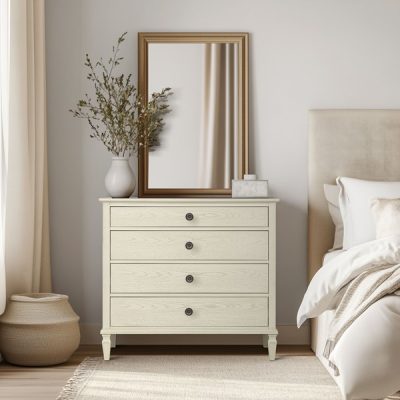 Madison Park Signature Victoria 4-drawer wood dresser (40") in Antique Cream, One Size MPS137-0315