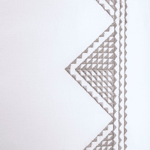 INK+IVY Isla Cotton Embroidered Euro Sham in White, Euro Sham II11-550 - Image 4