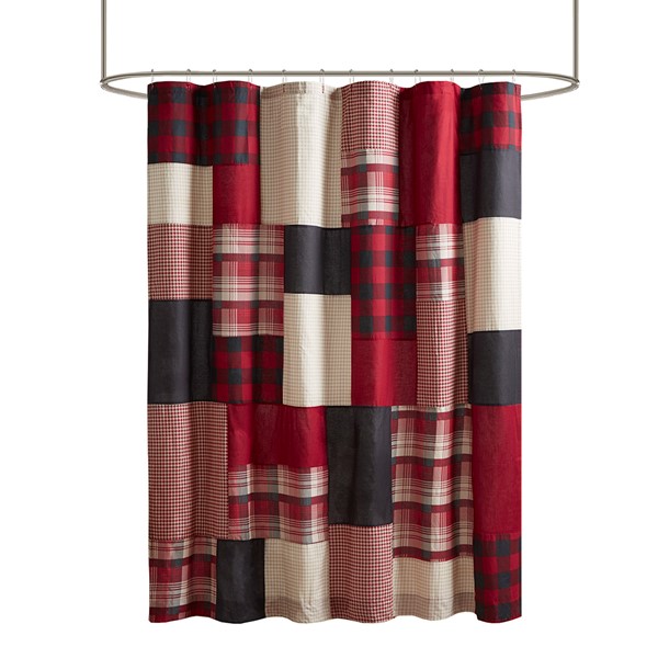 Woolrich Sunset 100% Cotton Shower Curtain in Red, 72x72" WR70-1814 - Image 5
