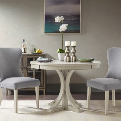 Madison Park Signature Helena Round Dining Table in Antique Cream, One Size MPS121-0295