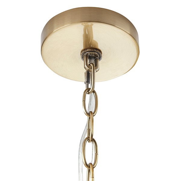Hampton Hill Opulentia 9-light Round Tiered Chandelier with Textured Glass Shades in Antique Brass, One Size FB150-1190 - Image 4