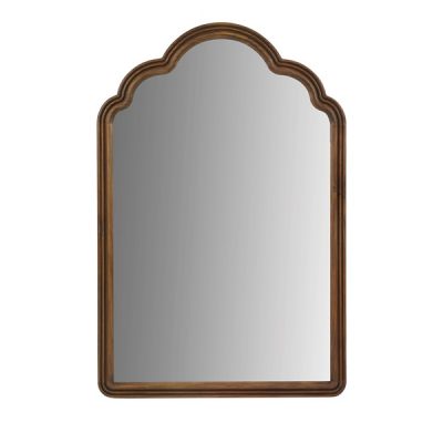 Madison Park Scalloped Wood Wall Mirror Mabella Mabella Mabella in Brown, 24"X36"X0.98" MP95F-0366