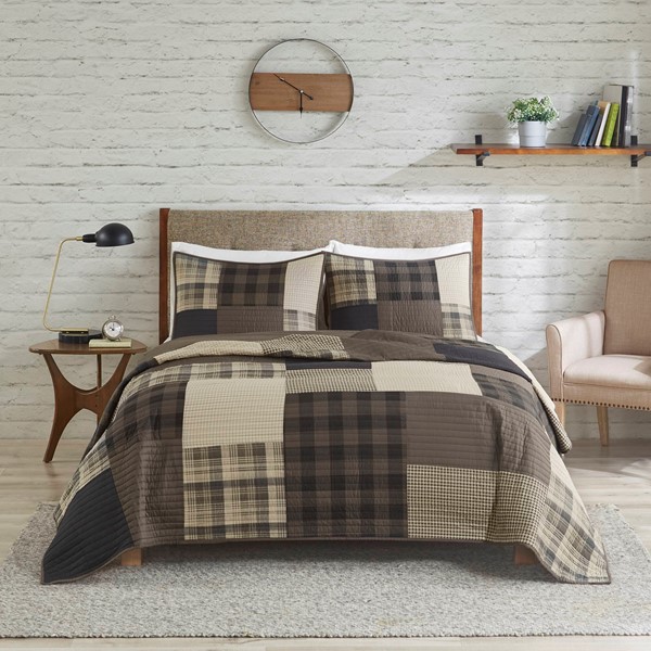 Woolrich Winter Hills Oversized Cotton Quilt Set in Tan, Full/Queen WR14-1728 - Image 2