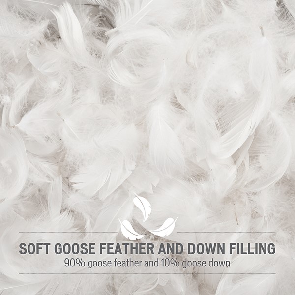 True North by Sleep Philosophy Heavy Warmth Goose Feather and Down Oversize Comforter in Cream, King/Cal King TN10-0541 - Image 2