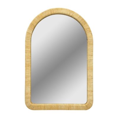 INK+IVY Nova Natural Rattan Wall Mirror in Natural, 39.00x26.00x1.20" II95F-0165