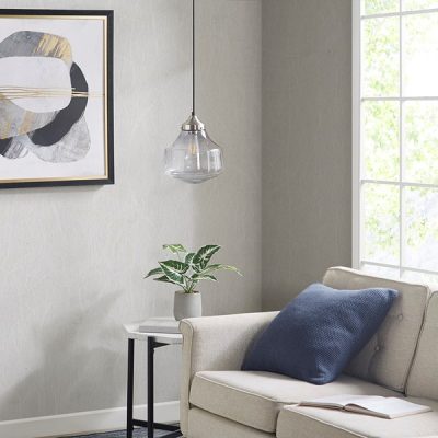 Hampton Hill Elm Bell-Shaped Glass Pendant in Smoke Grey, One Size FB151-1161