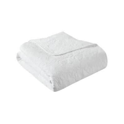 Madison Park Quebec Oversized Quilted Throw in White, 60x70" MP50-2986