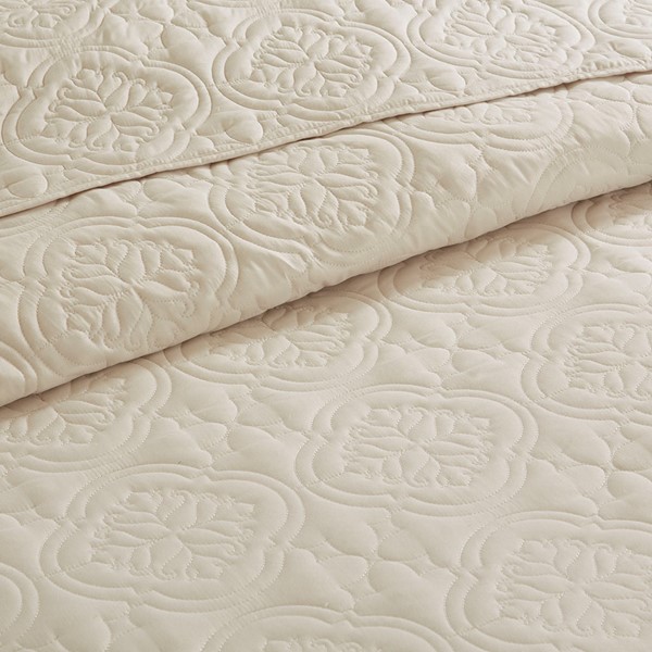 510 Design Oakley 3 Piece Reversible Bedspread Set in Cream, Full/Queen 5DS13-0166 - Image 4