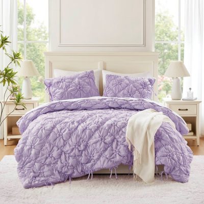Intelligent Design Lily Comforter Set in Purple, Full/Queen ID10-2474