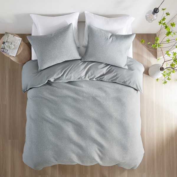 Croscill Casual Ellis 3 Piece Duvet Set in Heathered Gray, Full/Queen CCA12-0003 - Image 4