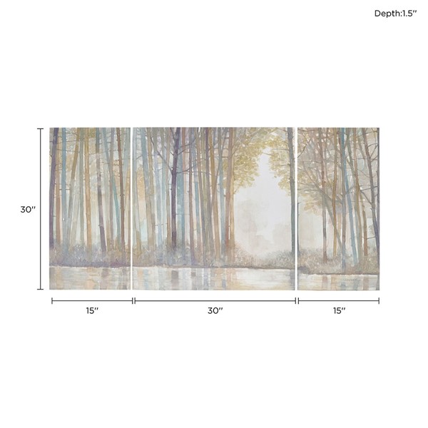 Madison Park Forest Reflections Triptych 3-piece Canvas Wall Art Set, Set of 3 MP95C-0041 - Image 7