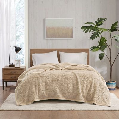 Woolrich Burlington Berber Blanket in Tan, King WR51-2216