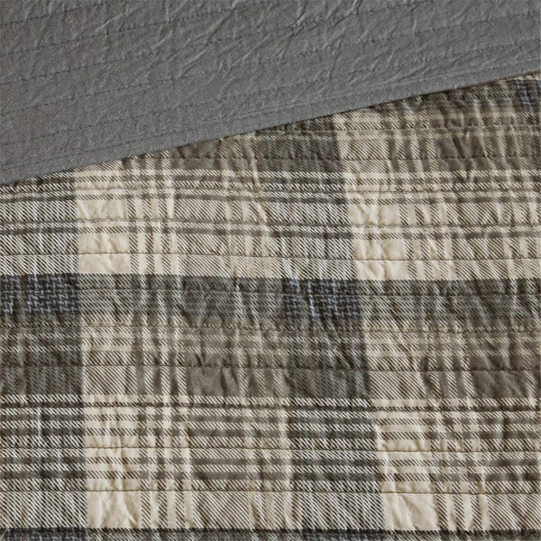 Woolrich Tasha 100% Cotton Oversized Quilt Mini Set in Tan, Full/Queen WR14-1787 - Image 2